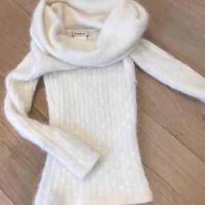 Ivory Angora off the shoulder sweater